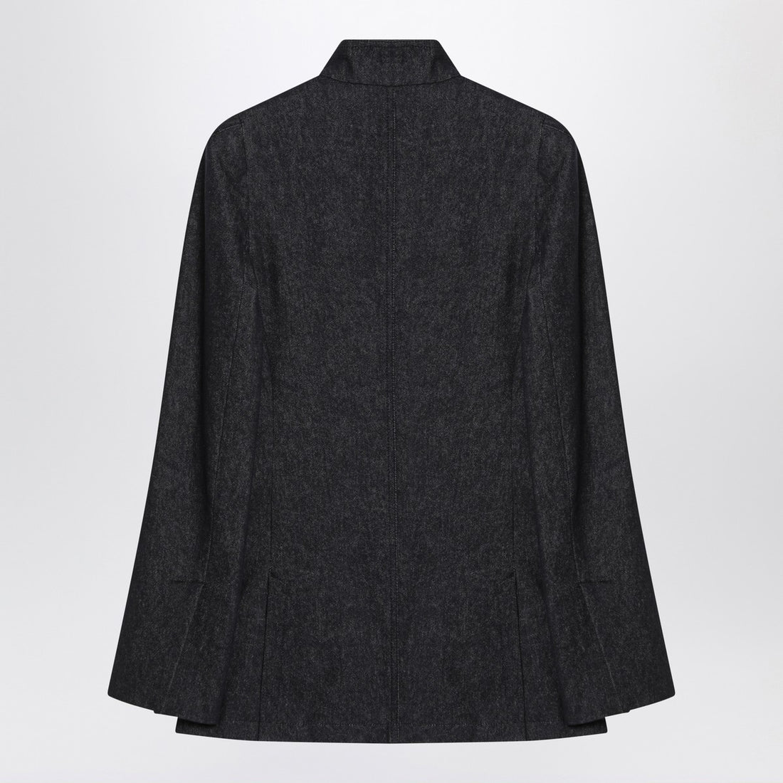 Max Mara Midnight Blue Denim-Effect Cotton Single-Breasted Jacket Blue