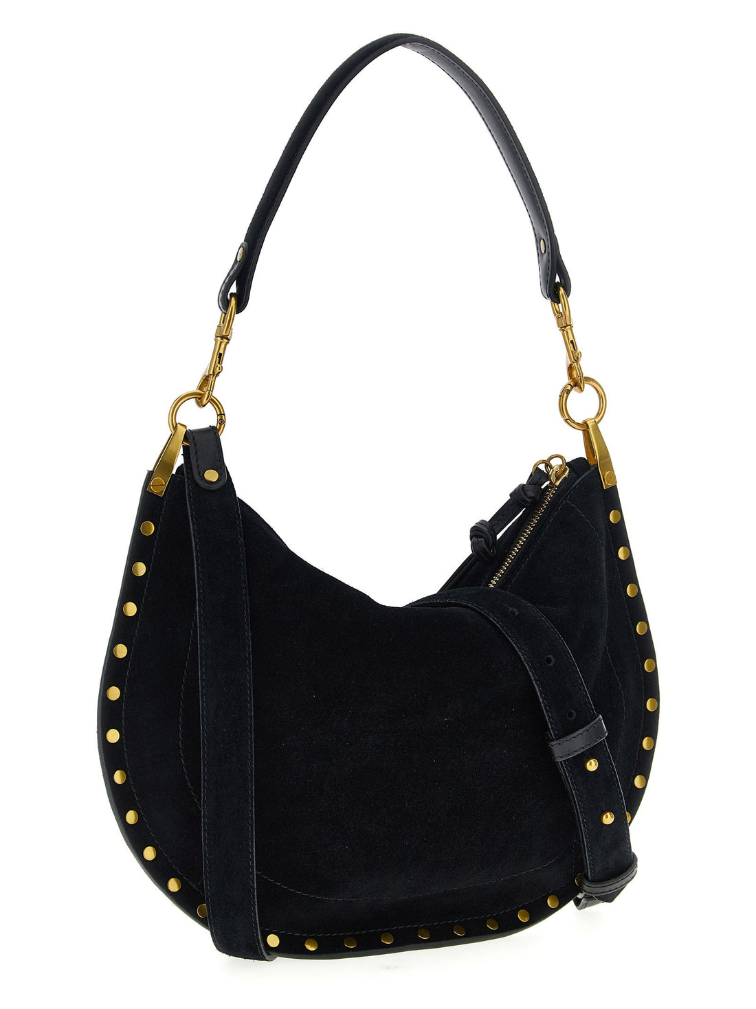 Isabel Marant Oskan Soft Zip Handbag Black
