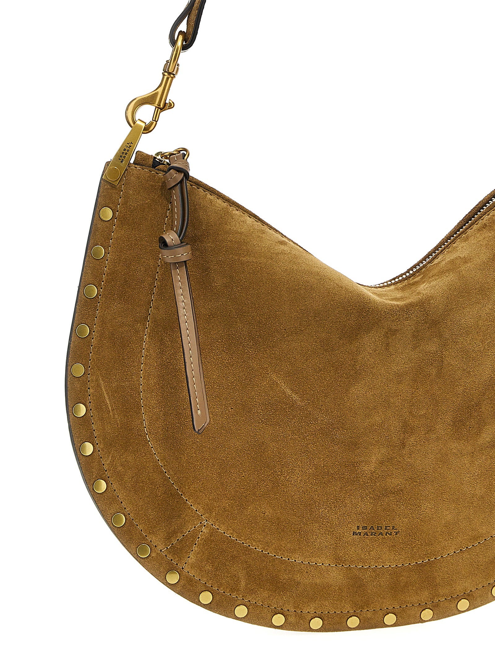 Isabel Marant Oskan Hobo Zipped Shoulder Bag Brown