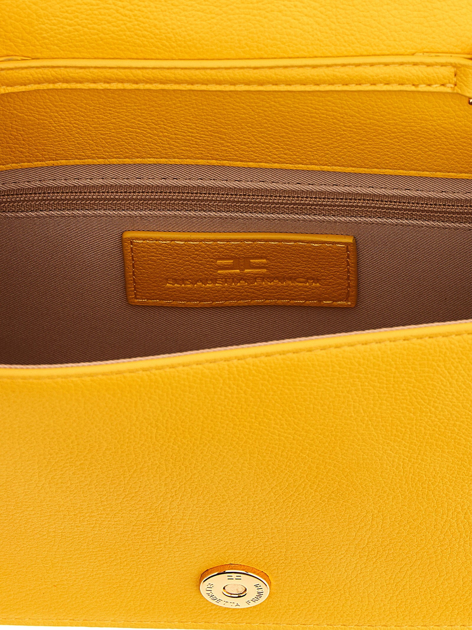 Elisabetta Franchi Logo Shoulder Strap Yellow