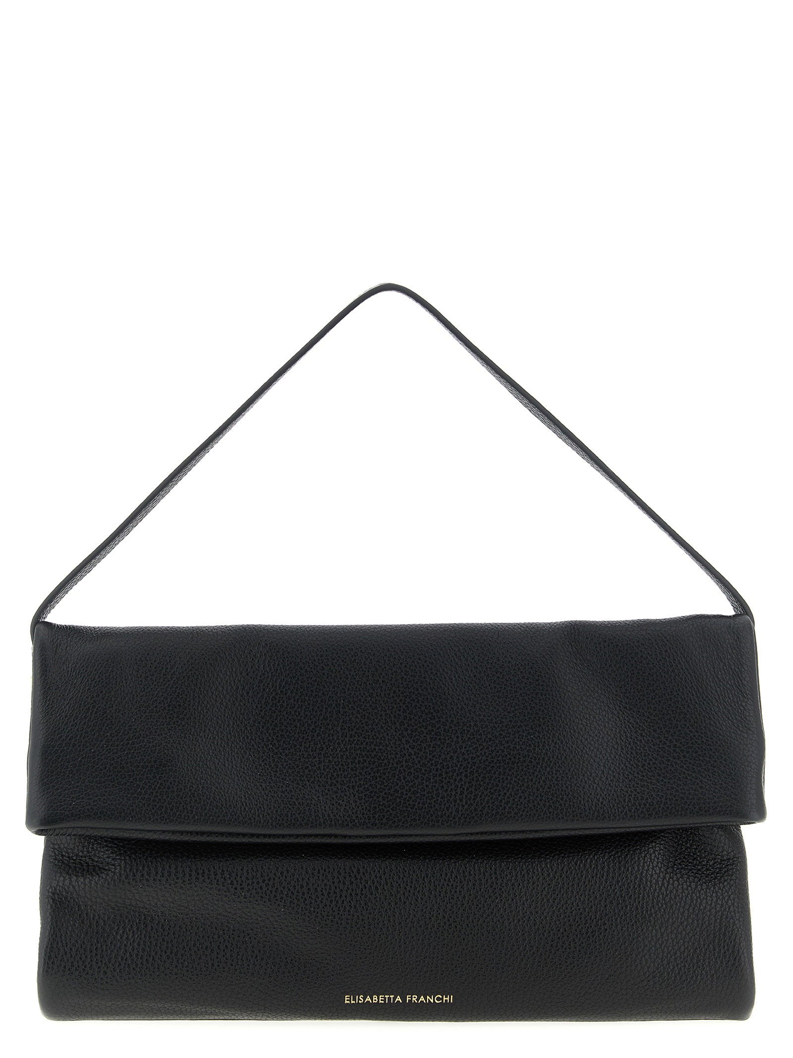 Elisabetta Franchi Logo Shoulder Bag Black