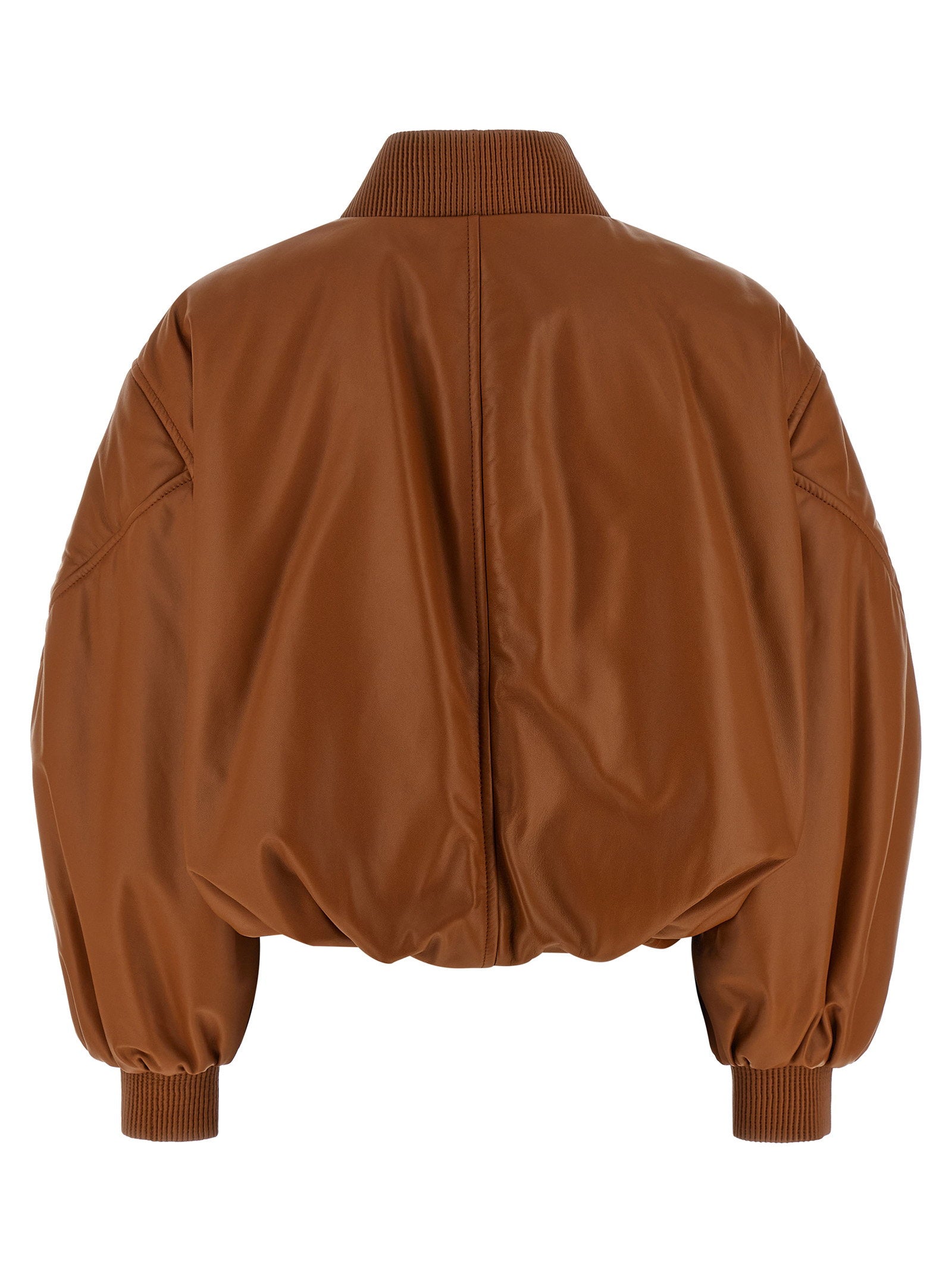 Givenchy Cropped Bomber Jacket Brown