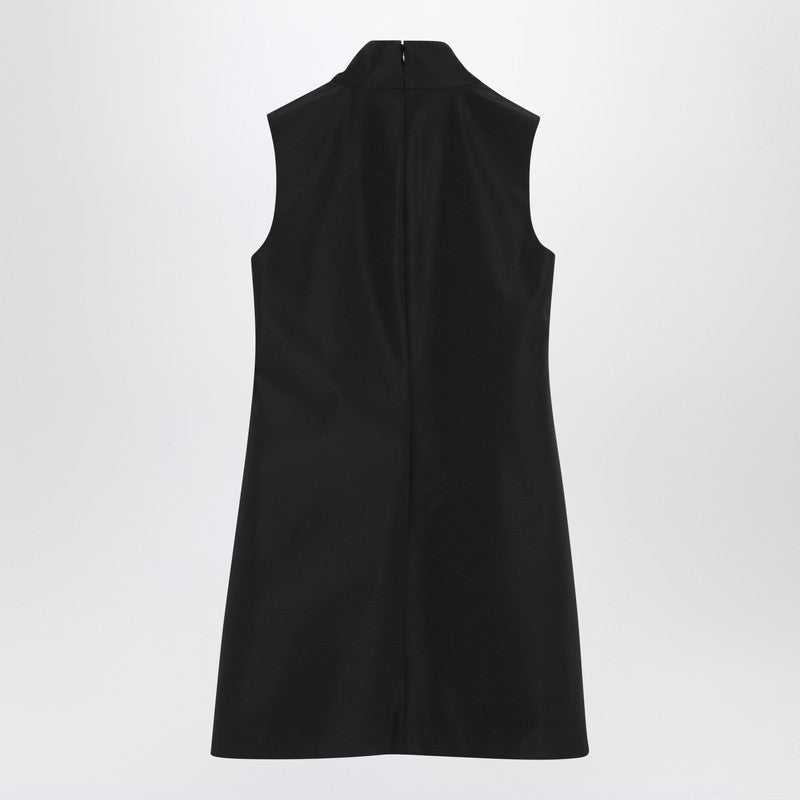Givenchy Black Cotton-Blend Mini Dress with Bow Detail Black