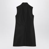 Givenchy Black Cotton-Blend Mini Dress with Bow Detail Black
