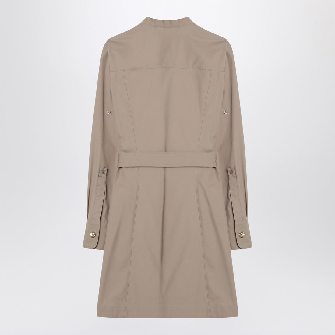 Givenchy Taupe Safari Poplin Shirt Dress Beige