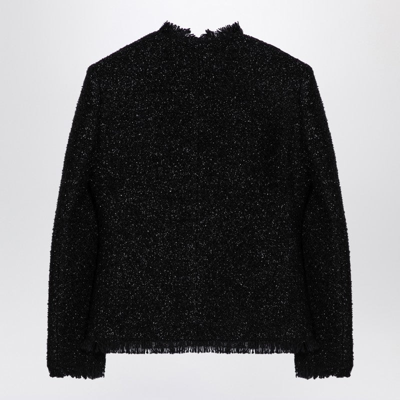 Givenchy Black tweed and Lurex wool-blend jacket black