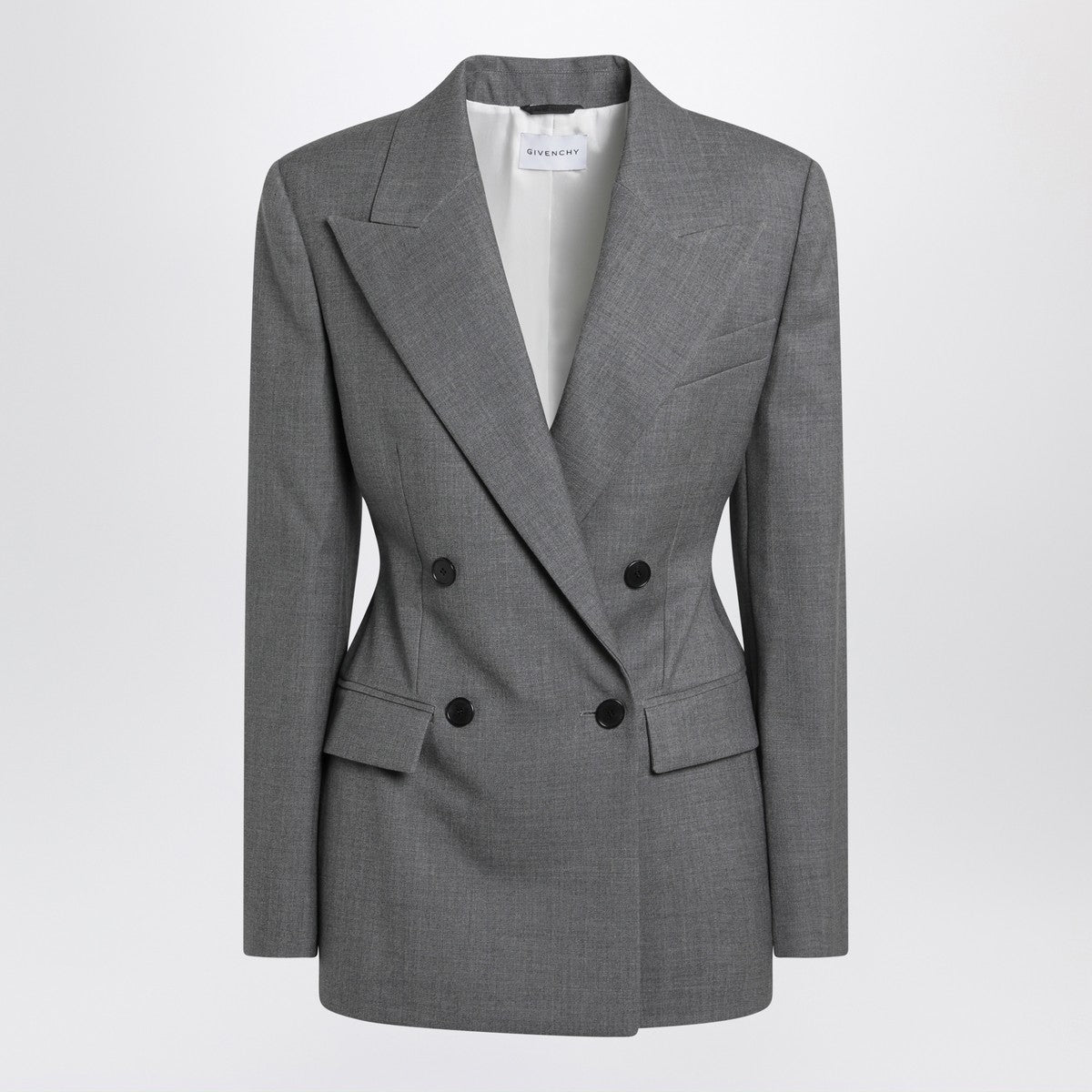 Givenchy Grey Double-Breasted Wool Jacket Grey