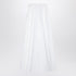 Givenchy White Pleated Wide-Leg High-Waist Cotton Trousers White