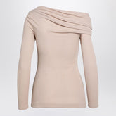 Givenchy Beige off-shoulder viscose sweater pink