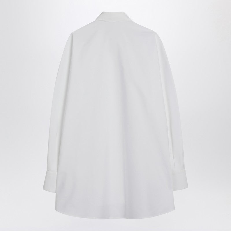 Givenchy Wide-Fit White Cotton Shirt with Hidden Placket White
