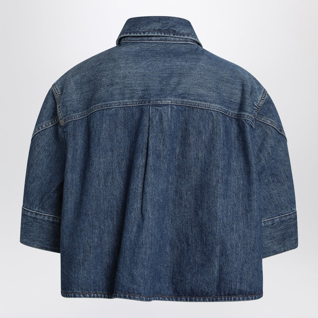 Givenchy Short Cocoon Denim Shirt Blue