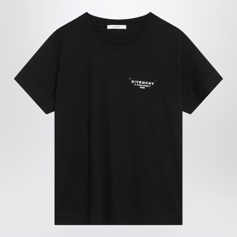 Givenchy Black Cotton Logo-Print T-Shirt Black