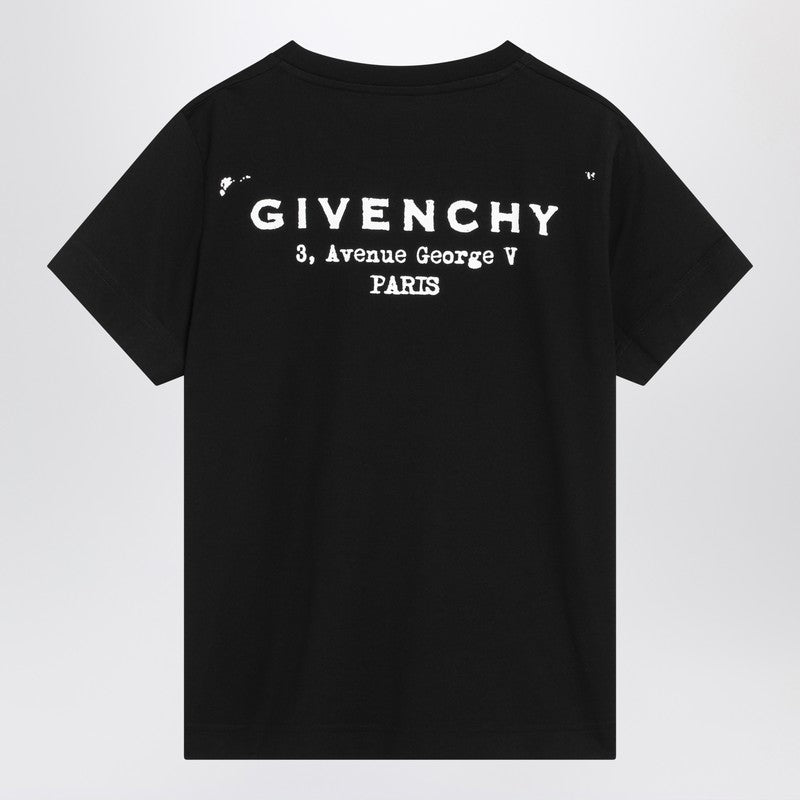 Givenchy Black Cotton Logo-Print T-Shirt Black