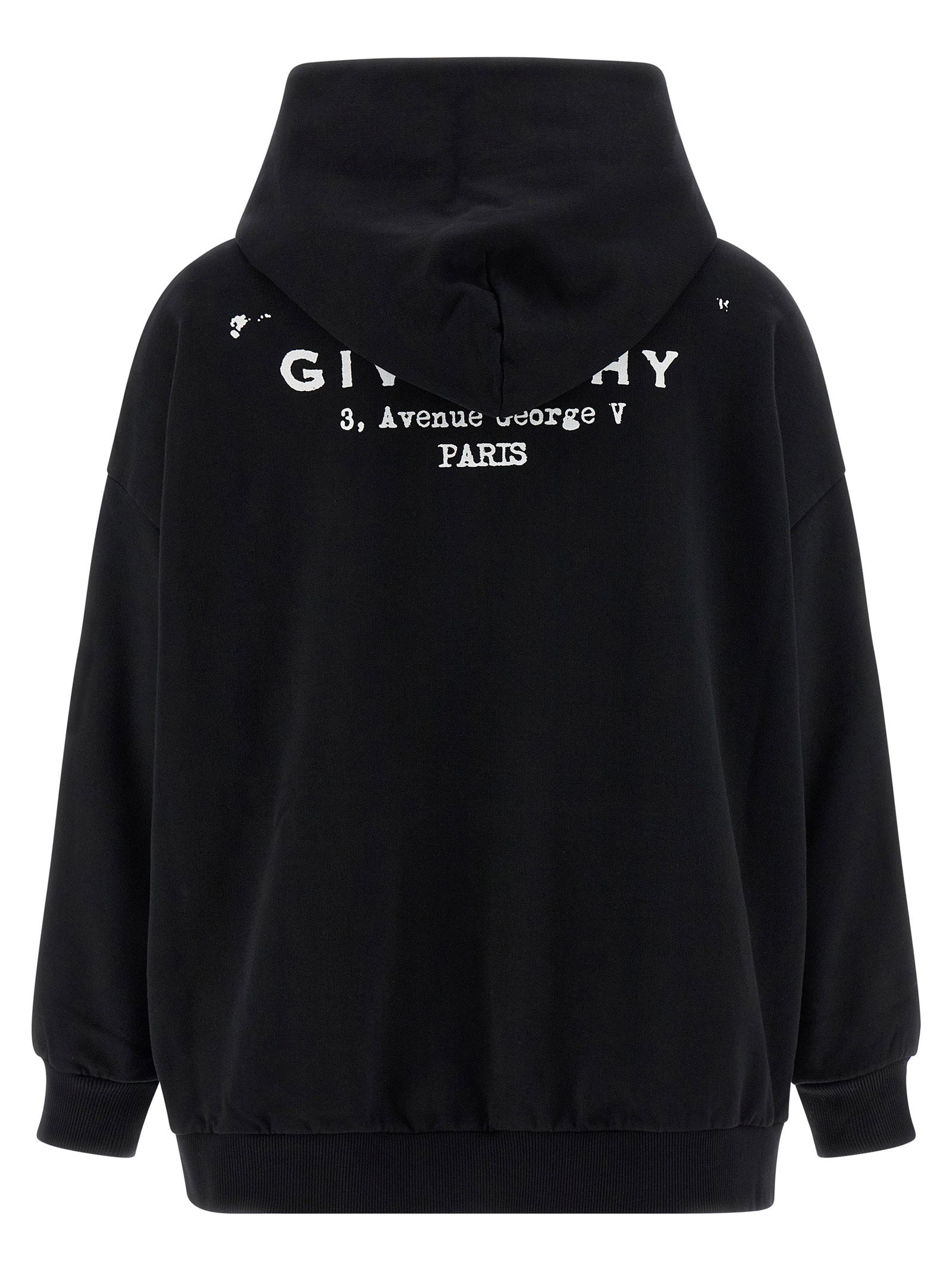 Givenchy Logo Print Hoodie White/black