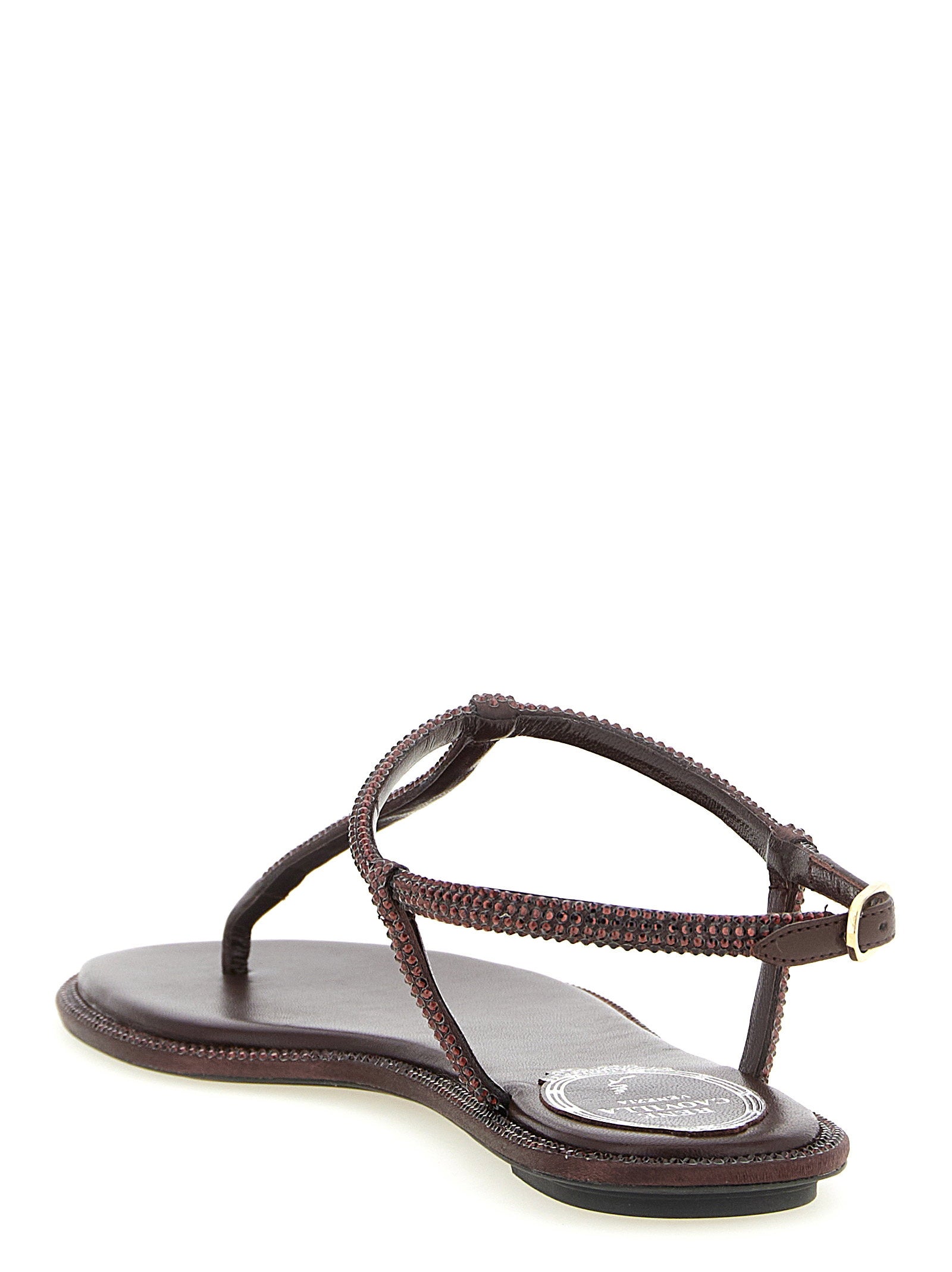 René Caovilla Diana Sandals Brown
