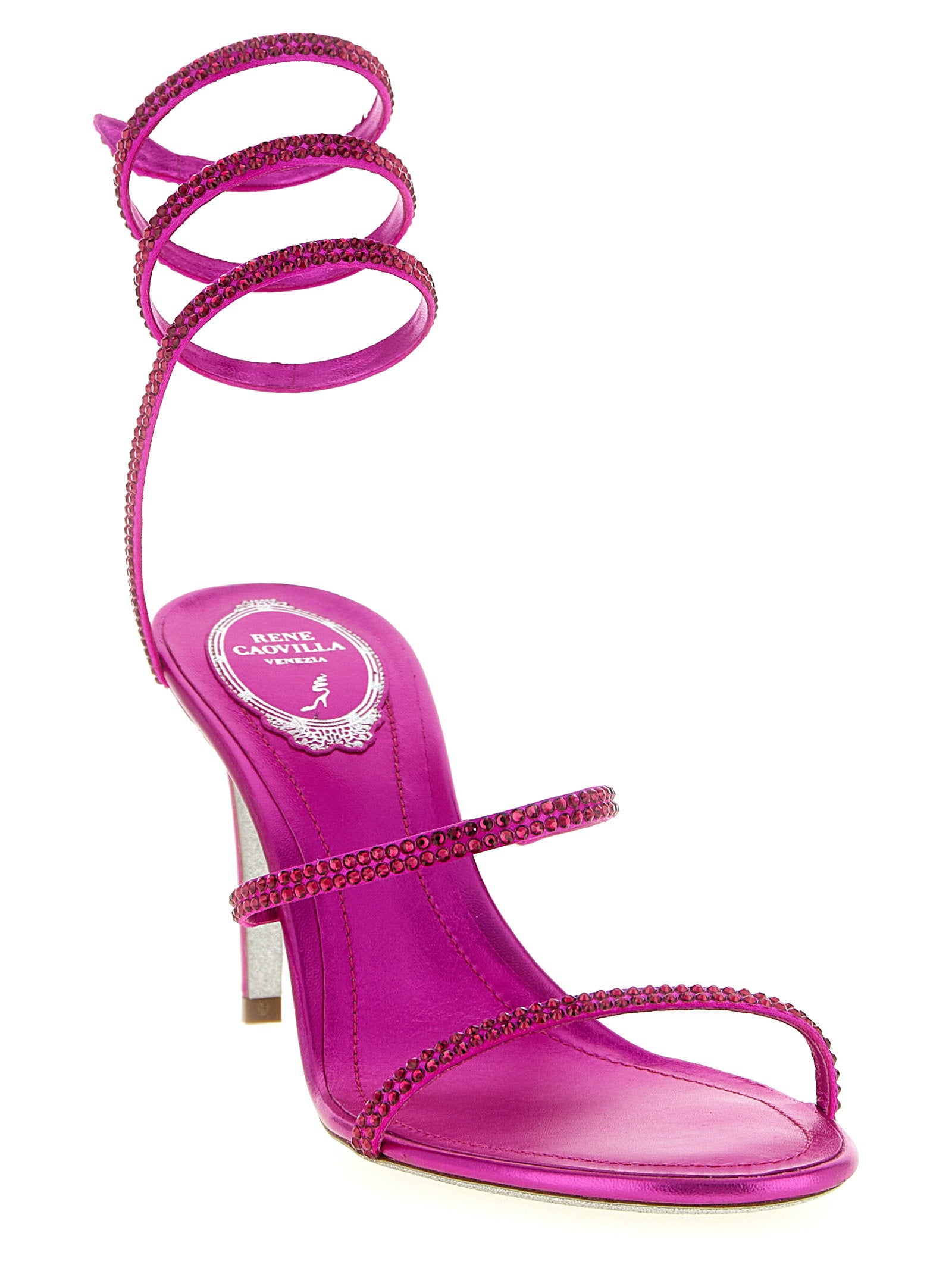 René Caovilla Cleo Sandals Fuchsia