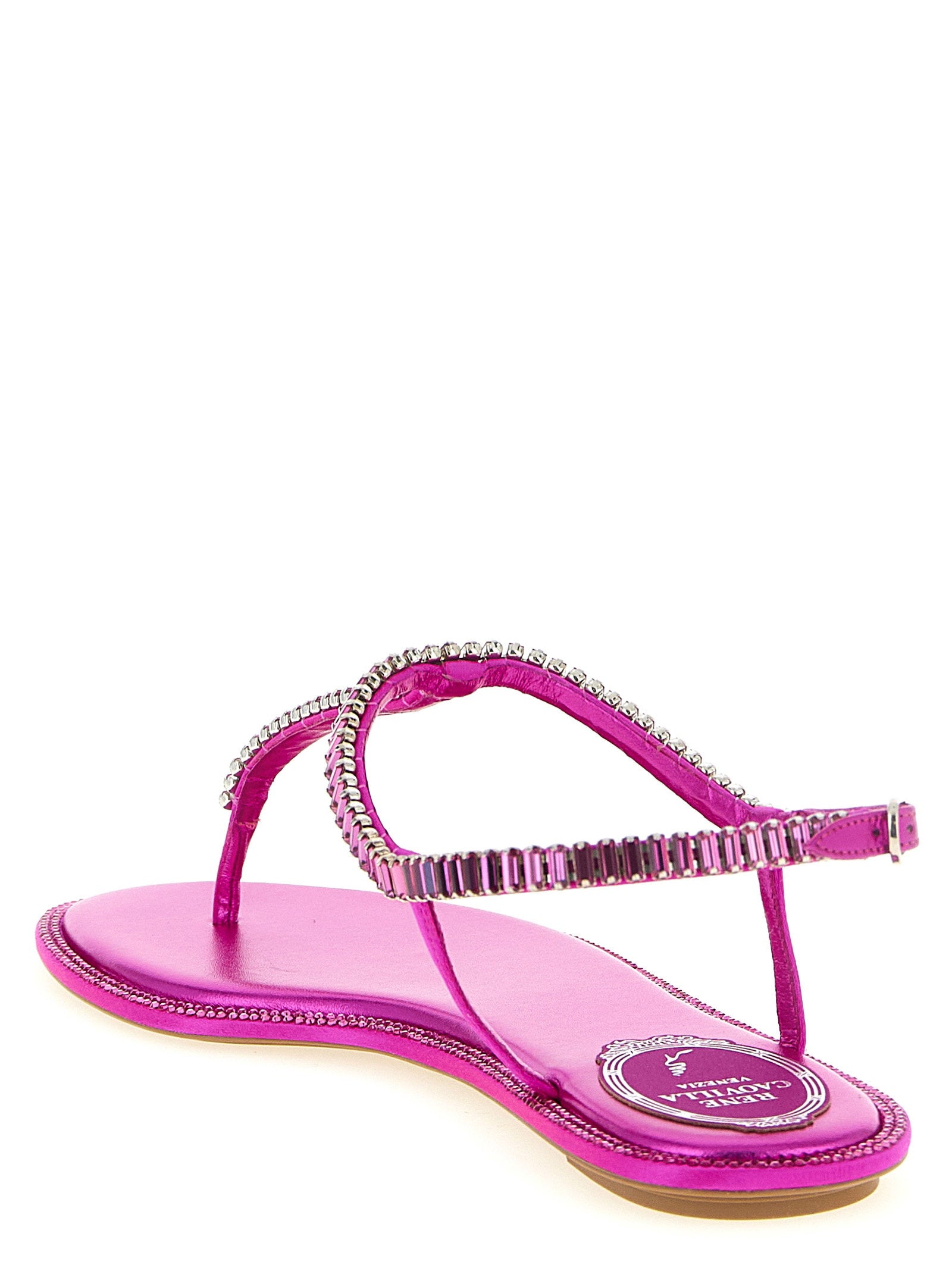 René Caovilla Diana Sandals Fuchsia