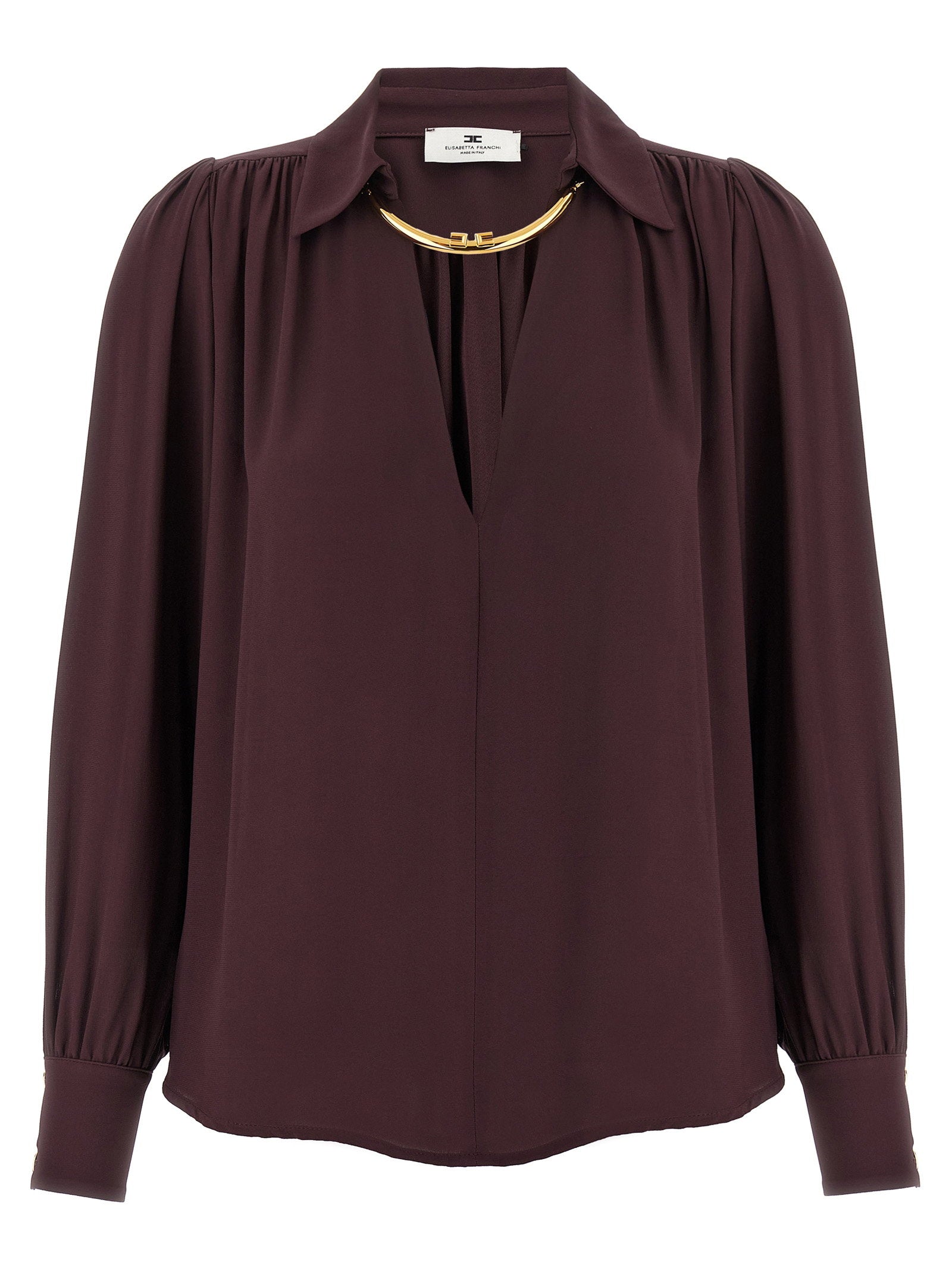 Elisabetta Franchi Necklace Shirt Purple