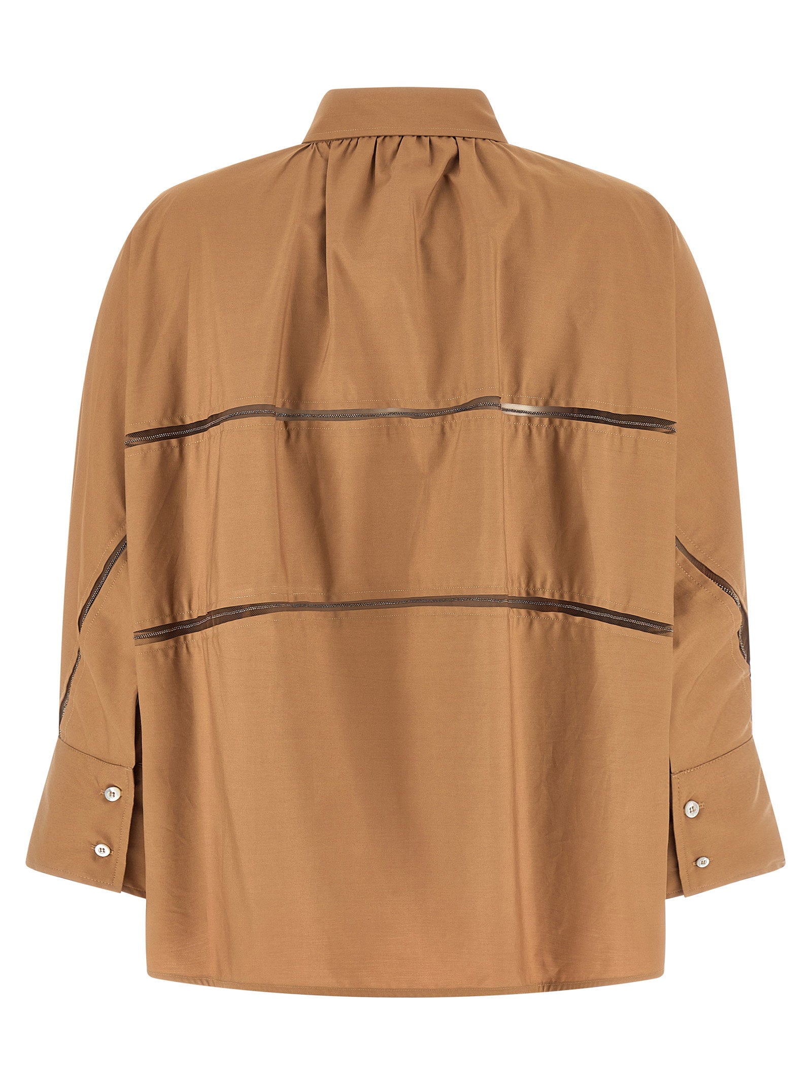 Fabiana Filippi Diamond Thread Shirt Brown