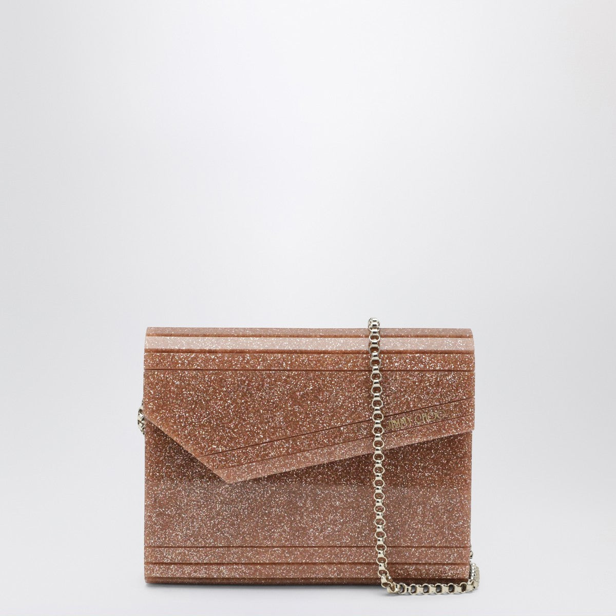 Jimmy Choo Candy Glitter Acrylic Clutch Pink