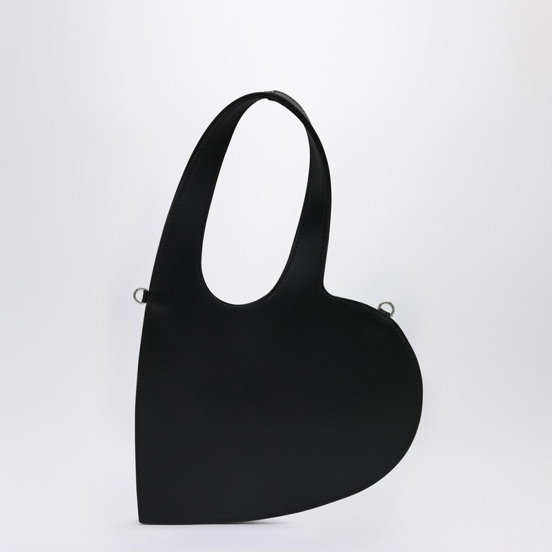Coperni Mini Heart Leather Shoulder Bag Black