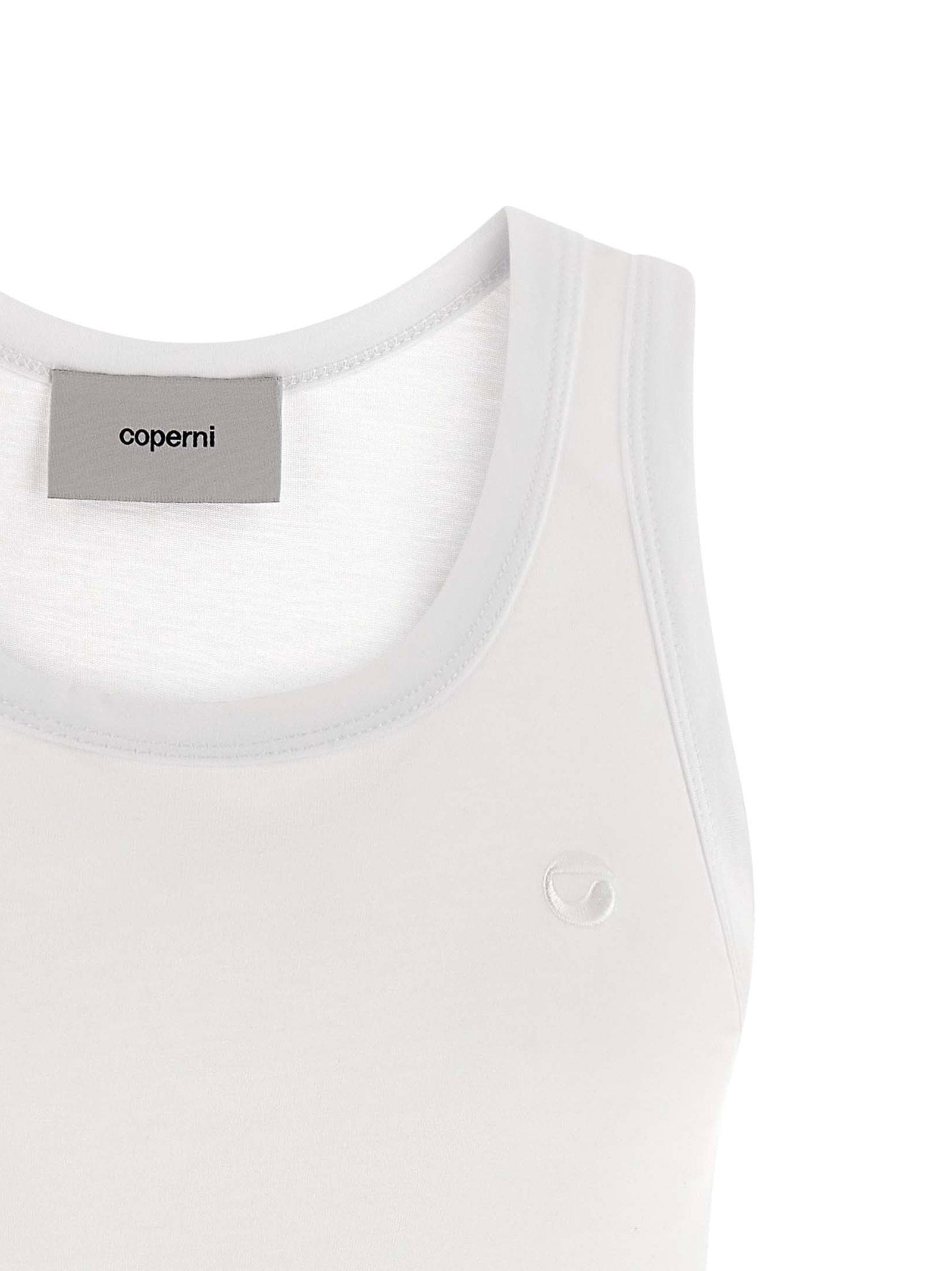 Coperni Logo Embroidery Tank Top White