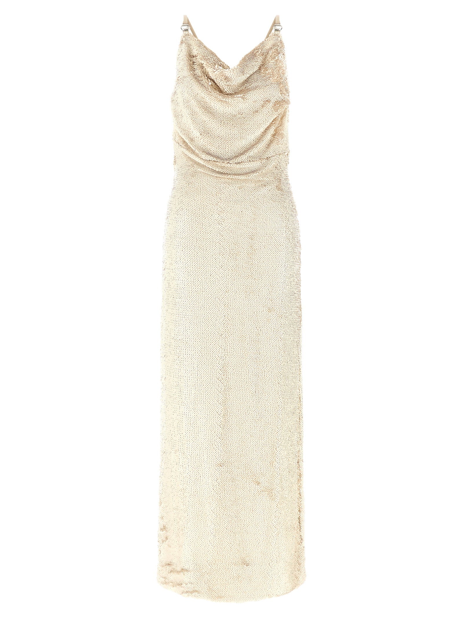 Coperni Sequin Dress Beige