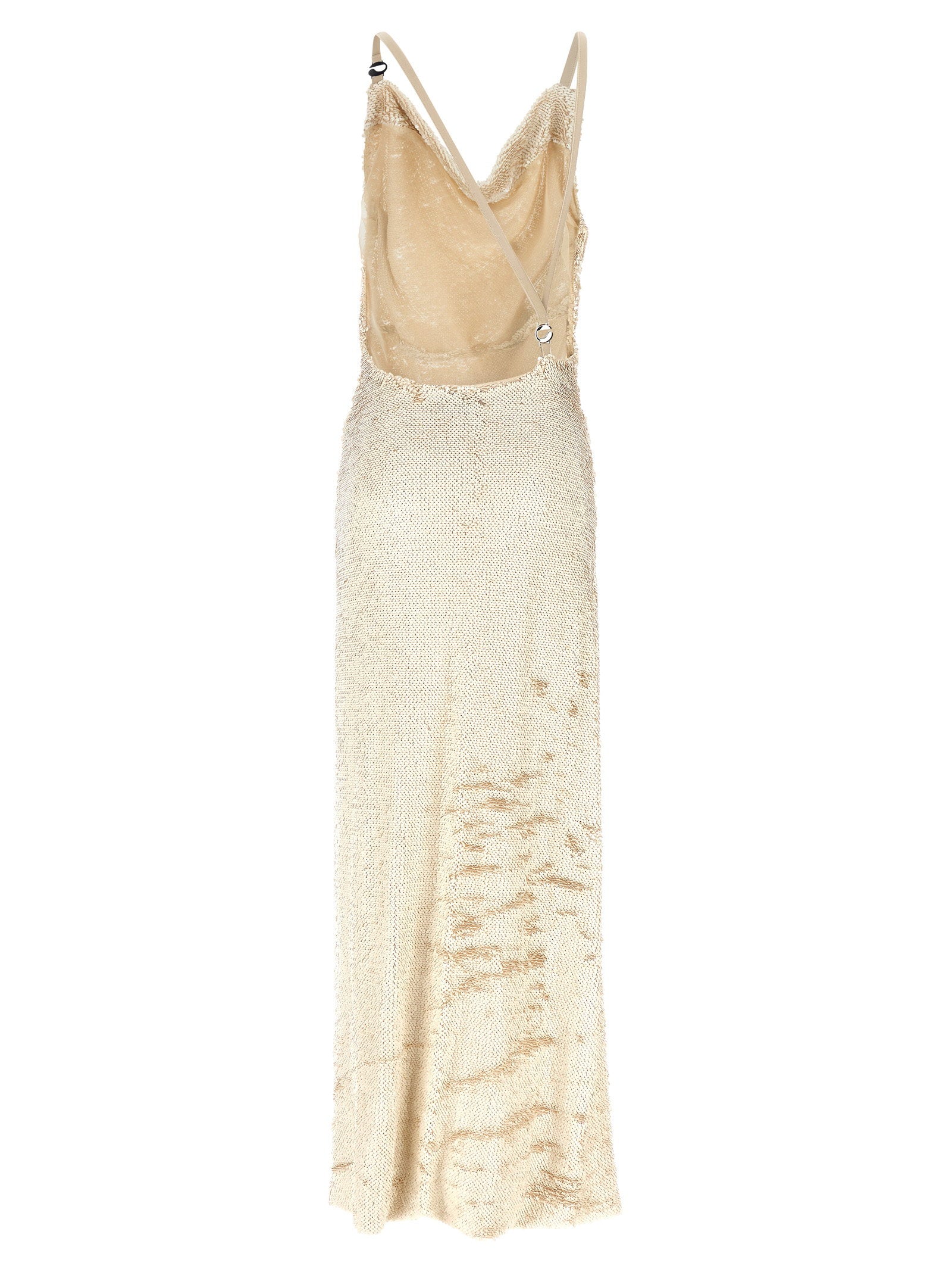 Coperni Sequin Dress Beige
