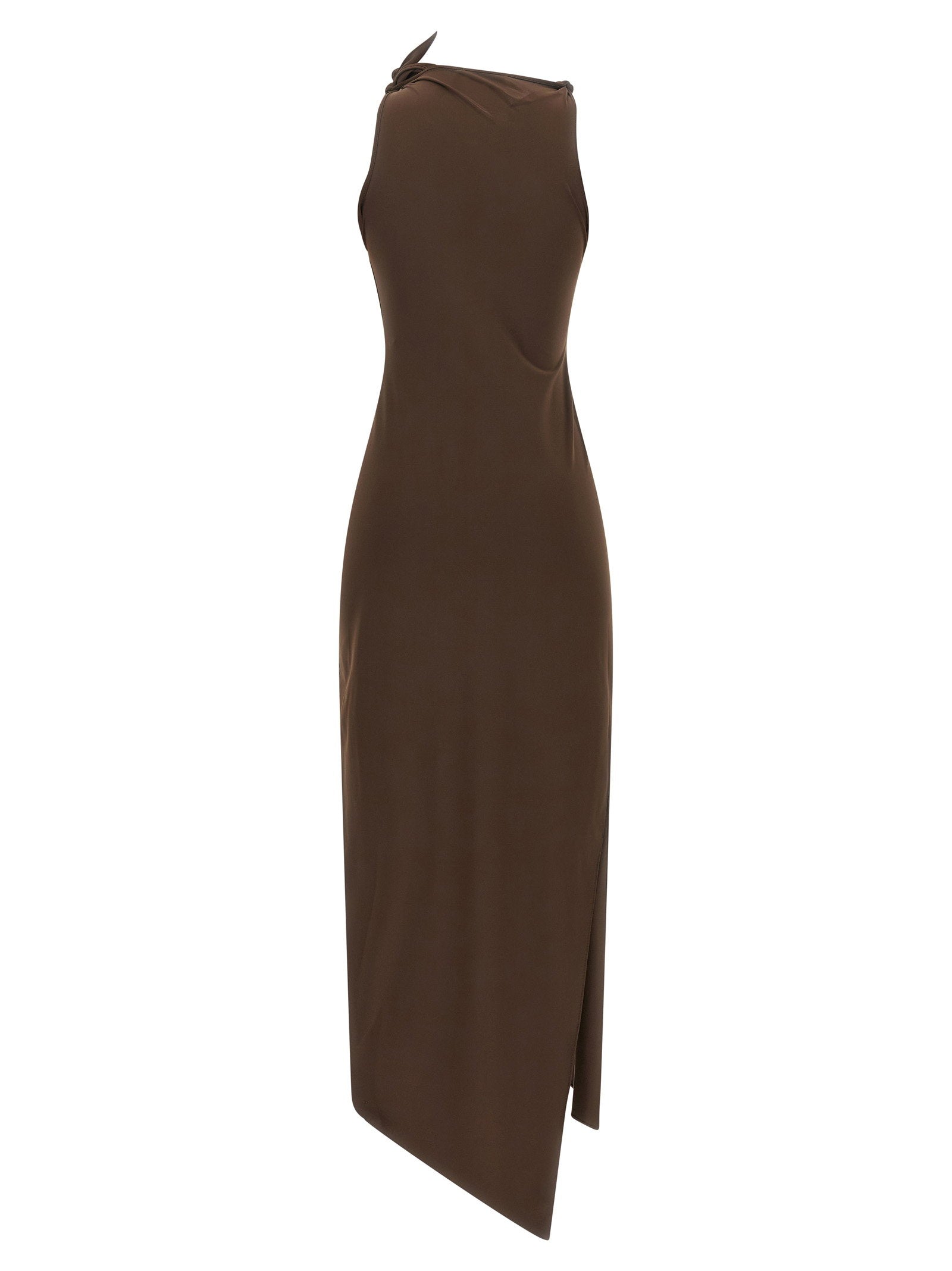 Coperni Flower Dress Brown