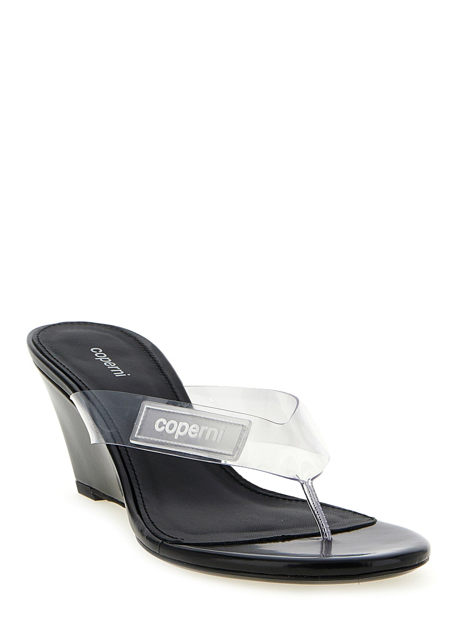 Coperni Logo Patch Sandals Transparent