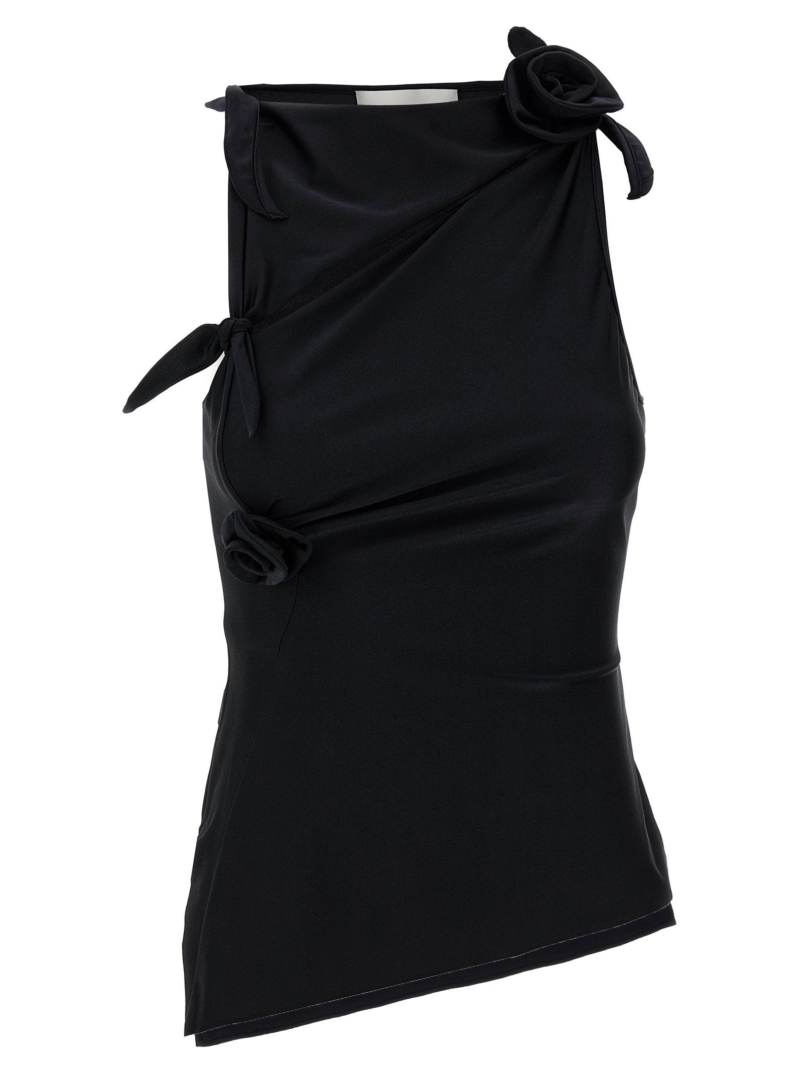Coperni Asymmetric Flower Top Black