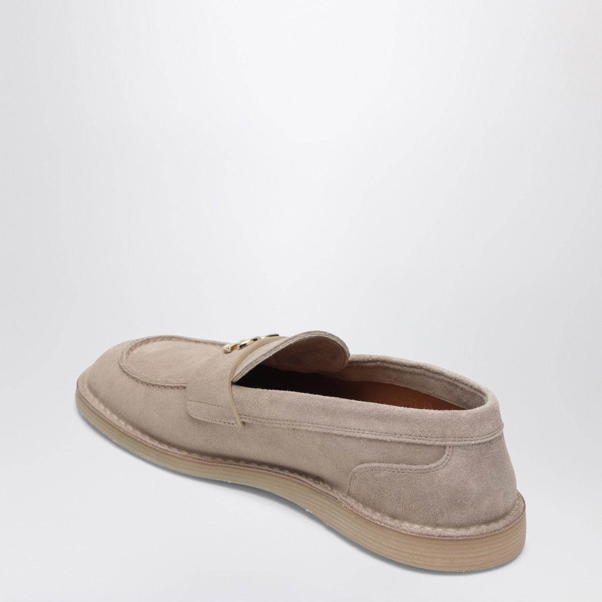 Dolce & Gabbana Suede Loafers With DG Logo Beige