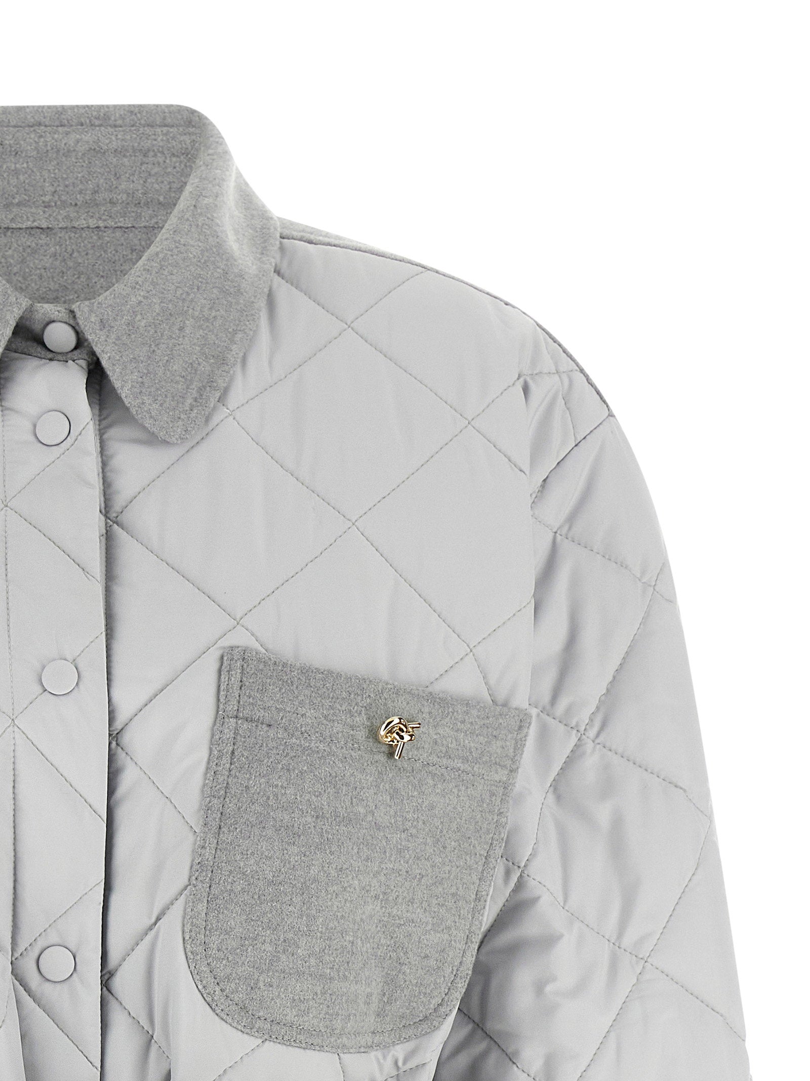 Fabiana Filippi Hybrid Overshirt Gray