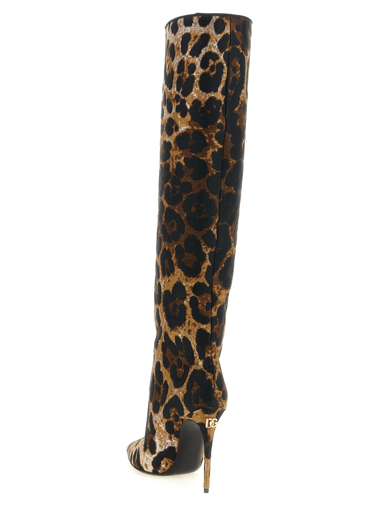 Dolce & Gabbana Leo Jacquard Boots Multicolor