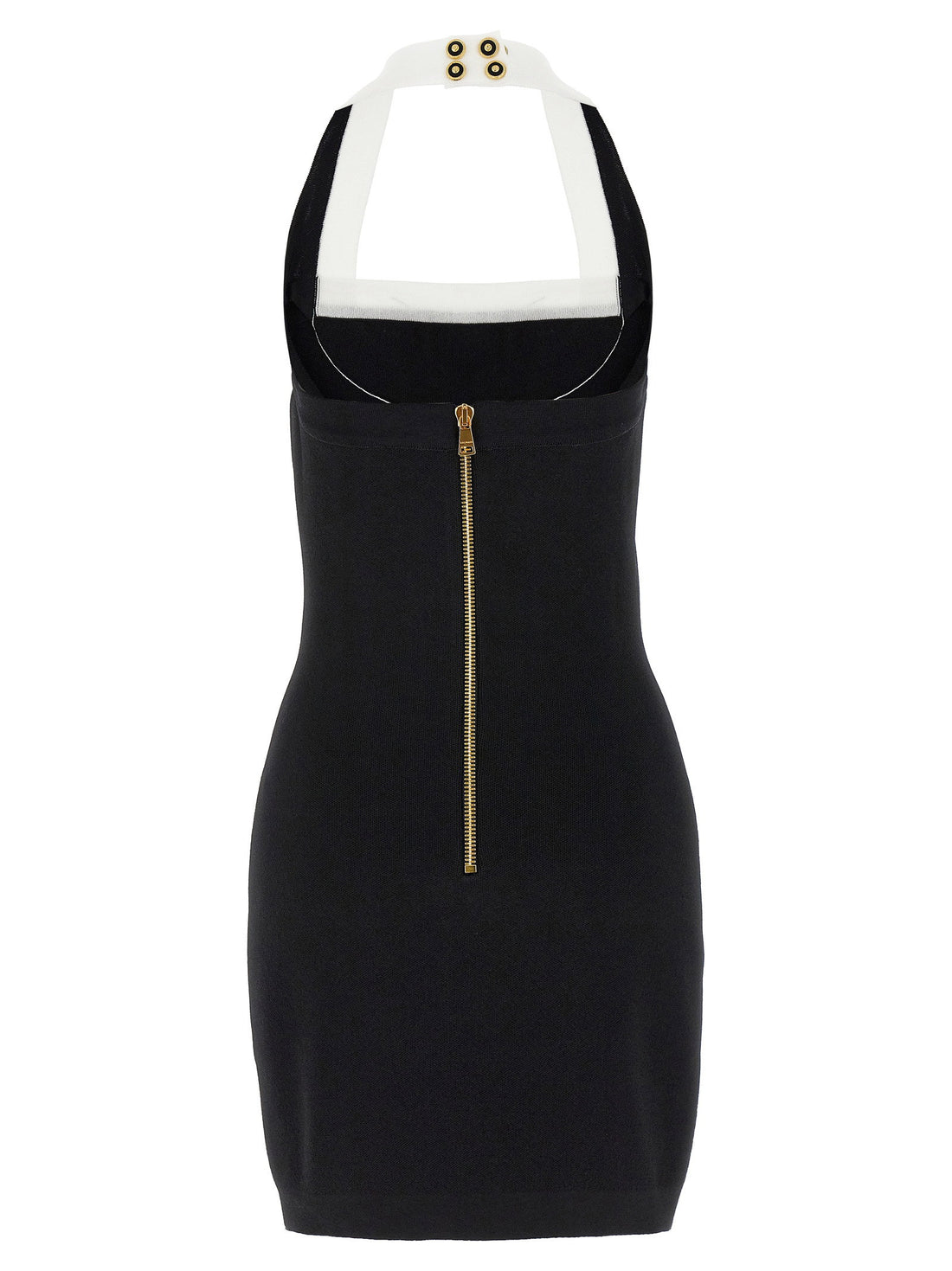 Balmain Filo Leone Catena Dress White/black