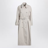 Dolce & Gabbana Beige Double-Breasted Cotton Trench Coat Beige