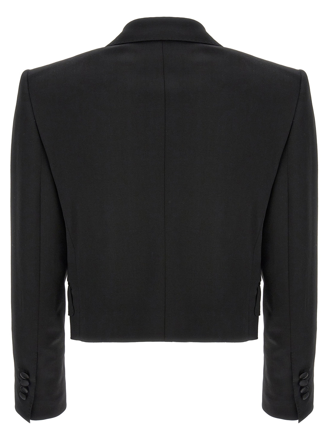 Dolce & Gabbana Tuxedo Crop Blazer Black