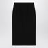Dolce & Gabbana Black Wool Crêpe Pencil Skirt with Satin Trim Black