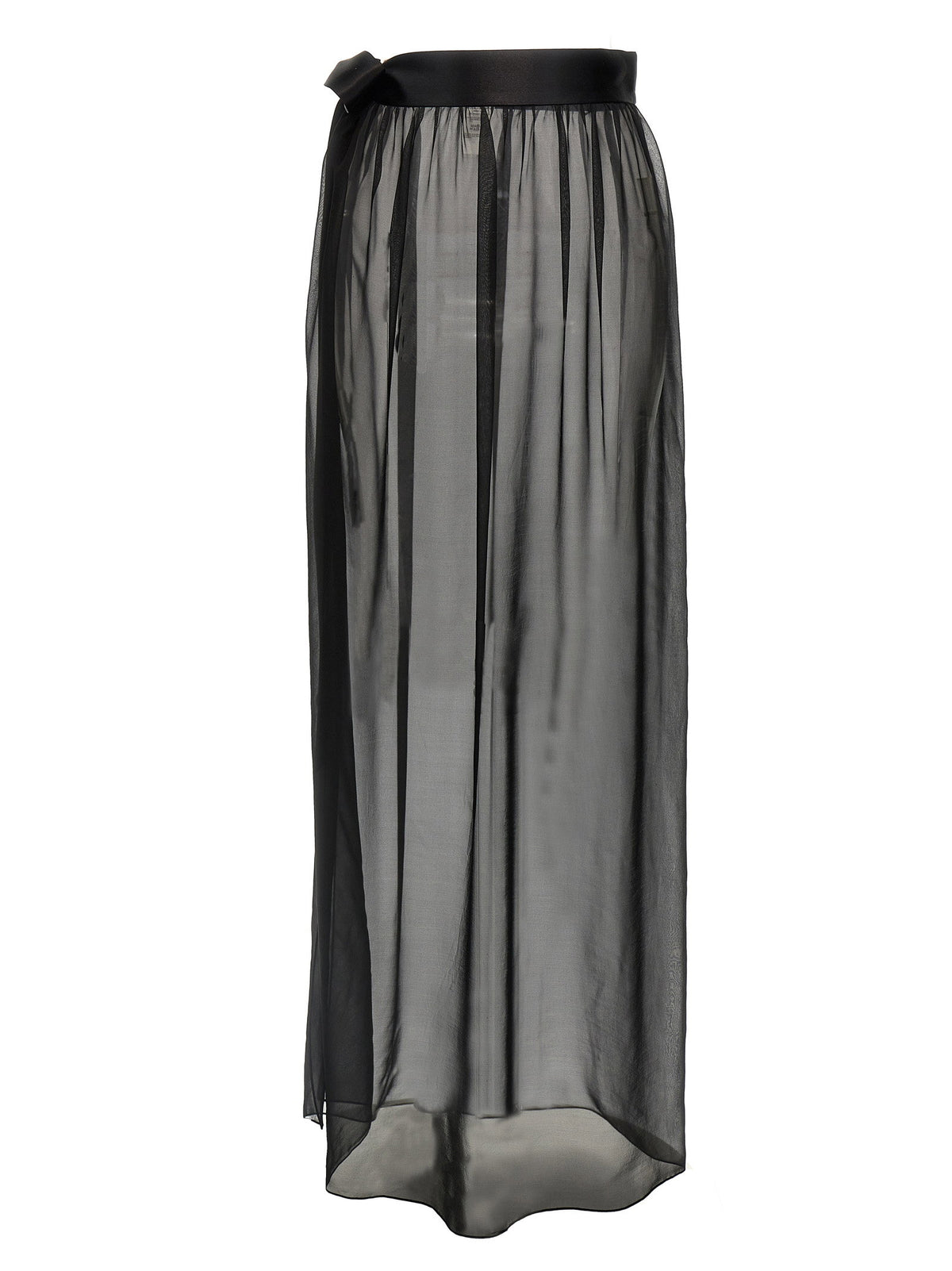Dolce & Gabbana Chiffon Long Skirt Black