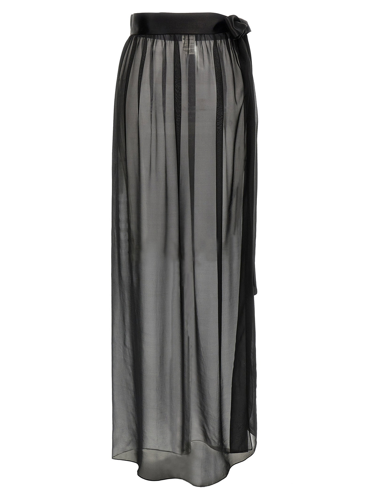 Dolce & Gabbana Chiffon Long Skirt Black