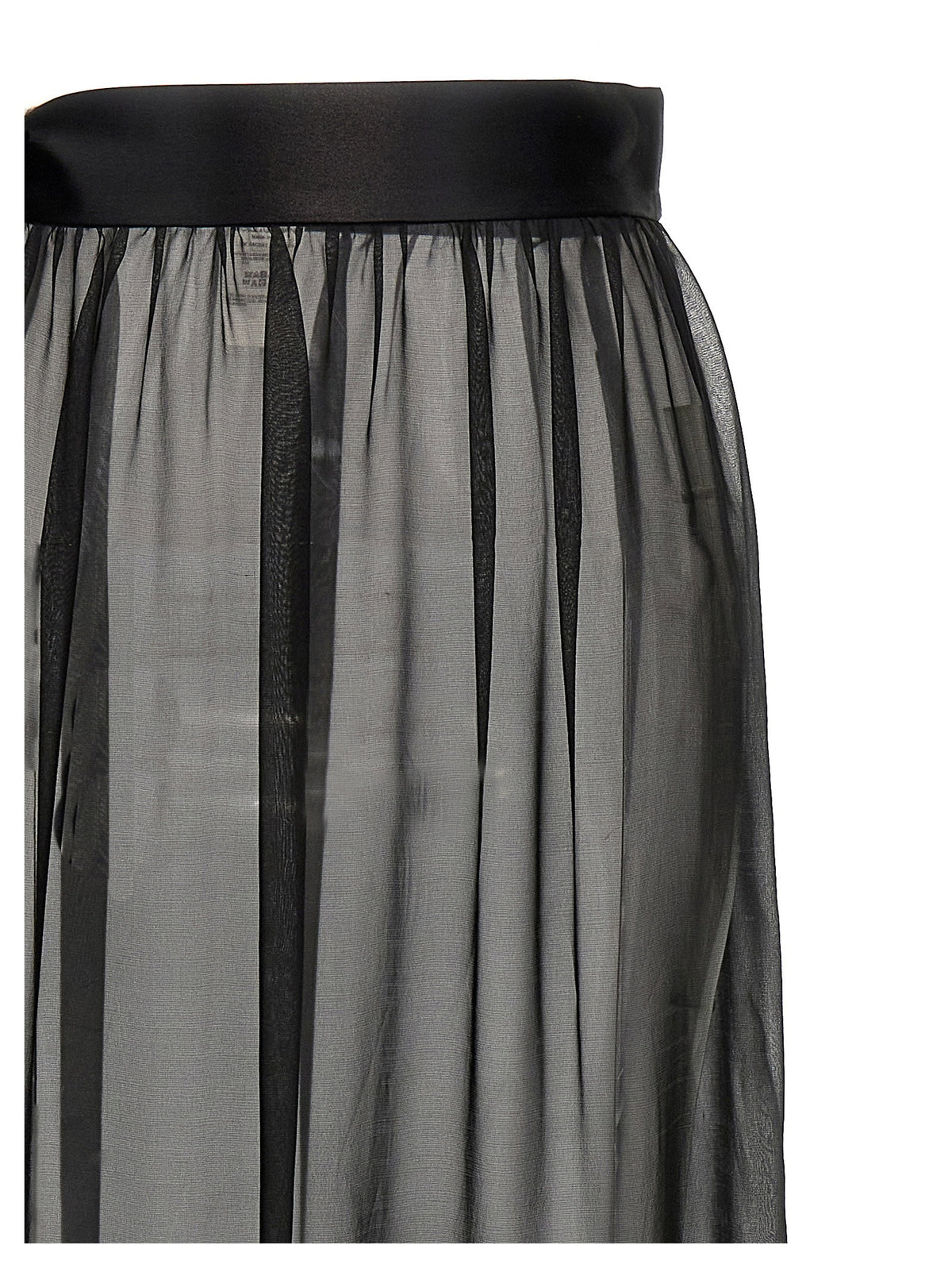 Dolce & Gabbana Chiffon Long Skirt Black