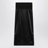 Dolce & Gabbana Black Silk Satin Midi Skirt with Corset Belt Black