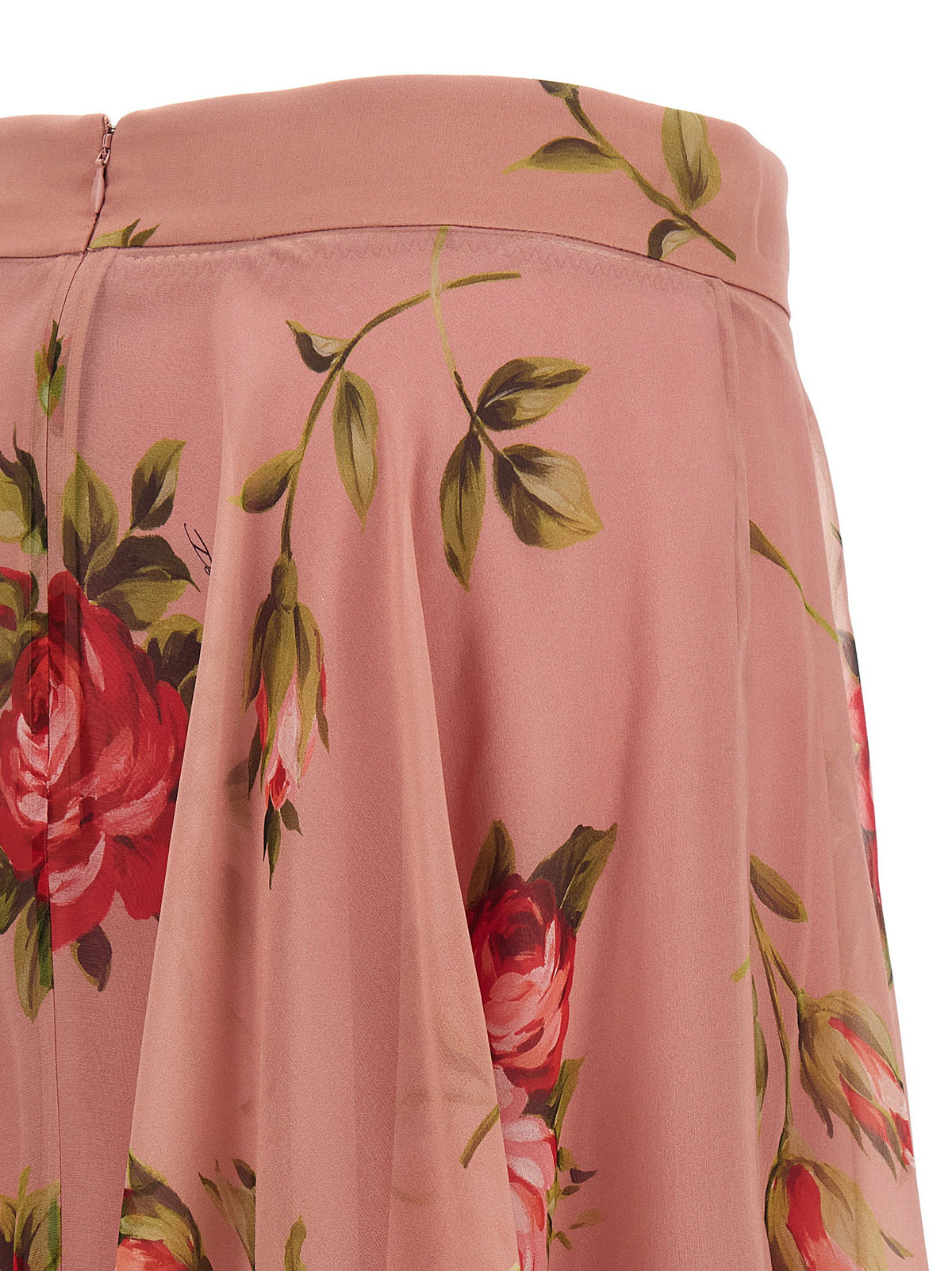 Dolce & Gabbana Bouquet Rose Skirt Pink