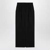 Dolce & Gabbana Black Gabardine Wool Pencil Skirt Black