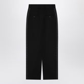 Dolce & Gabbana Black Gabardine Wool Pencil Skirt Black