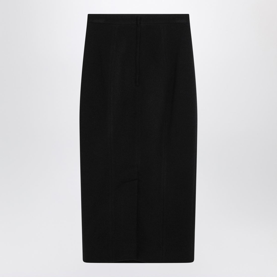 Dolce & Gabbana Black Wool High-Waist Pencil Skirt Black