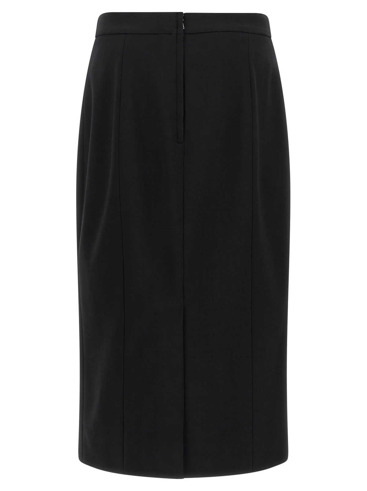 Dolce & Gabbana Stretch Wool Skirt Black