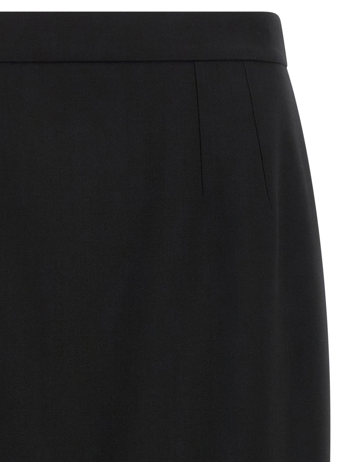 Dolce & Gabbana Stretch Wool Skirt Black