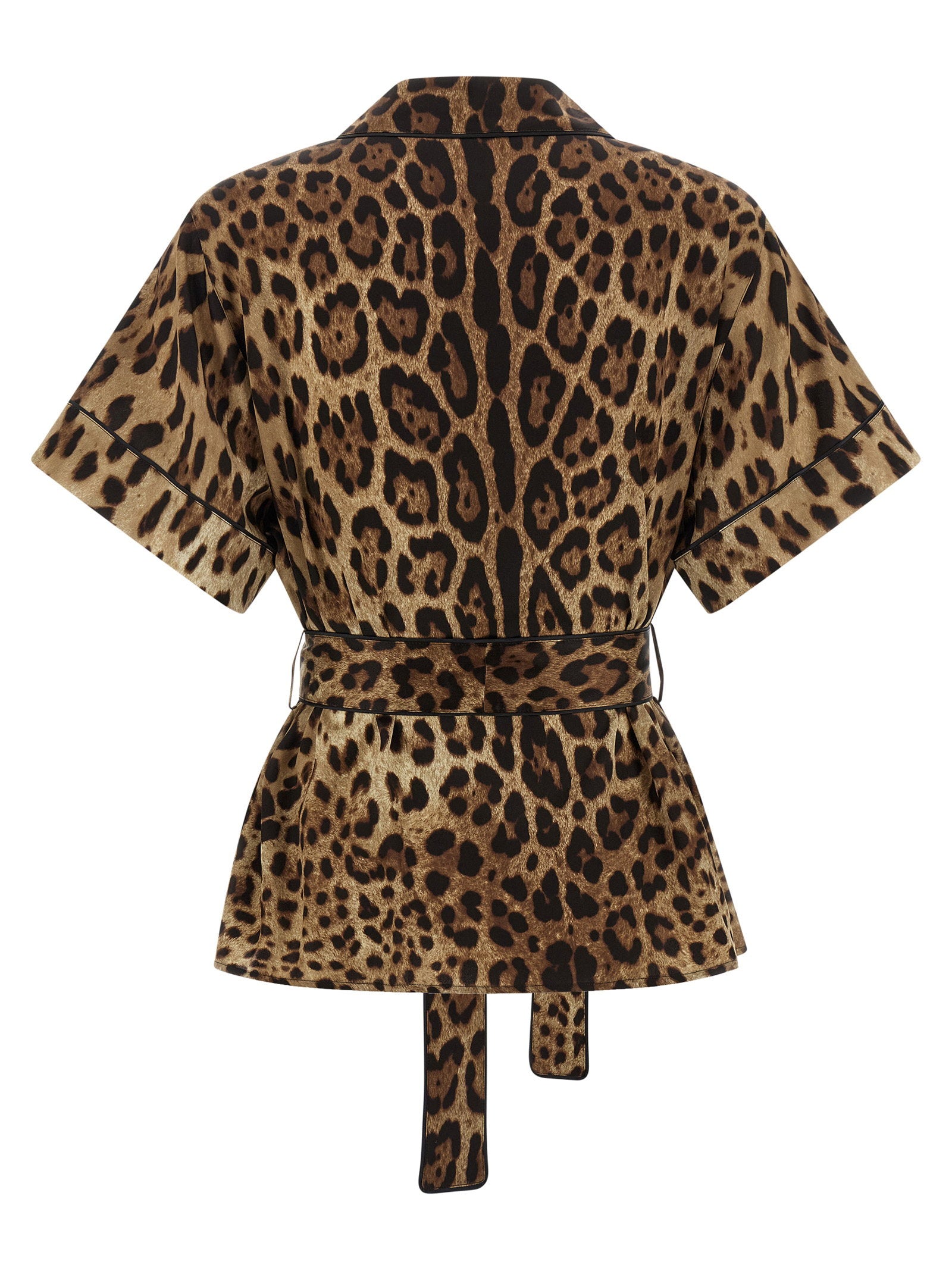 Dolce & Gabbana Leopard Shirt Brown