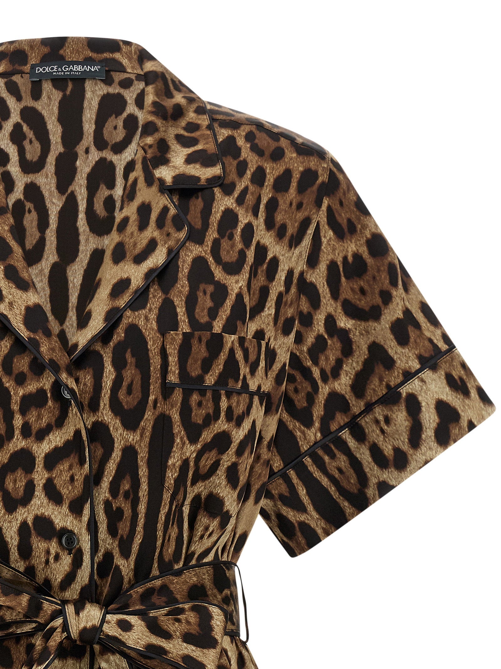 Dolce & Gabbana Leopard Shirt Brown